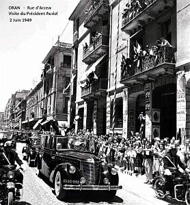 2322- Oran - Rue d'Arzew - Visite du President Auriol - 2 Juin 1949